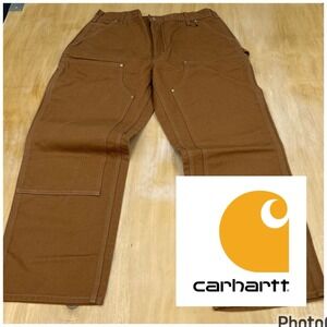 Carhartt (Actual Size 36x30) Baggy Fit Vintage Y2K USA Pants Double Front Canvas